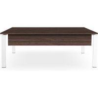 mesa-escritorio con faldon estructura metalica abierta blanco 140x60 cm nogal ofilike