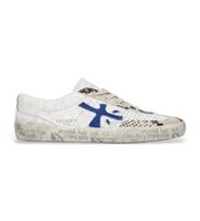 premiata para mujer davidd zapatillas davidd de piel blanco azul 40 beige plano cordones casual