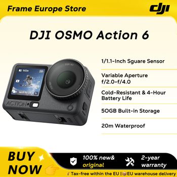 【LOCAL+】DJI Osmo Action 6 Combo Esencial, Cámara de Acción con Sensor Cuadrado de 1/1.1 Pulgadas, Apertura Variable de f/2.0-f/4.0, Cámara de Acción 4K, Nueva