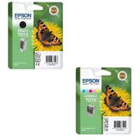 original multipack epson stylus photo 2000p printer ink cartridges 2 pack -c13t01540110