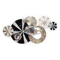 decoracion pared metal 91x83x495 moderno negro