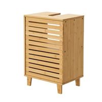 mueble para debajo del lavabo iveland con puerta bambu 60x40x30cm - natural encasa