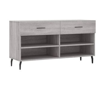 Vidaxl banco zapatero madera de ingeniería gris sonoma 102x35x55 cm