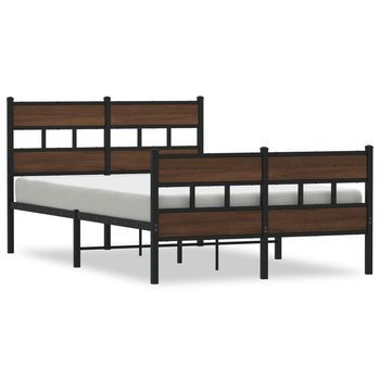 Cama Matrimonial | Cama Para Adulto | Estructura De Cama Con Cabecero Y Pie Sin Colchón 120x200cm
