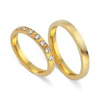 alianzas 18 quilates oro amarillo 7 diamantes