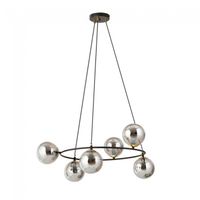 lampara de techo laster grafito 6 luces
