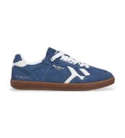 pepe jeans para hombre pms000031 zapatillas de piel ball retro marino 45 plano cordones casual