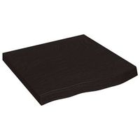 encimera de bano  mueble de bano madera tratada marron oscuro 60x60x2-6 cm