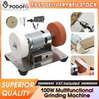 podofo mini maquina electrica de pulido y lijado de 100w con luz led incorporada y rueda de pulido de repuesto herramienta multifuncional de mano para pulir y desbastar para eliminacion de oxido de