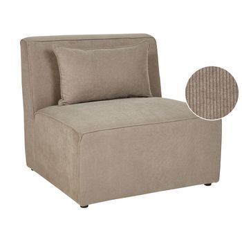 Sillón Modular De Pana Gris Pardo Asiento 1 Plaza Moderno Lemvig
