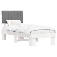 cama individual  cama para adulto  estructura de cama con cabecera tapizada gris claro 75 x 190 cm