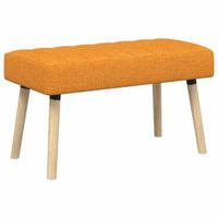 banco con tapizado en canal amarillo oscuro 80 x 40 x 46 cm vidaxl