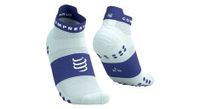 calcetines compressport pro racing v4 0 run low blanco azul