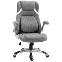vinsetto silla de oficina reclinable en tejido transpirable y acero con altura regulable 68x76x109-117 cm   aosom espana