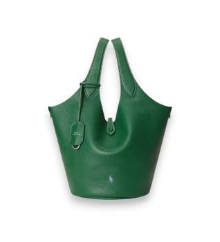 Polo Ralph Lauren para mujer. 428P21989009 Bolso tote Polo Play de piel verde (OSFA), Casual