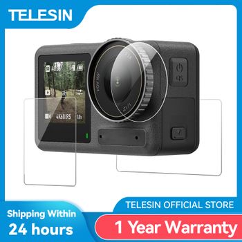 TELESIN película templada para DJI Osmo Action 5Pro Protector de pantalla lente vidrio Protector a prueba de polvo para Action 5Pro HD película templada