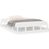 estructura de cama de madera maciza 140x200 cm vidaxl