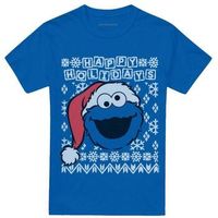 sesame street camiseta ugly christmas para mujer
