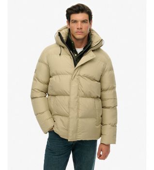 Superdry para hombre. M5012285A Abrigo Five beige (XXL), Casual, Poliéster