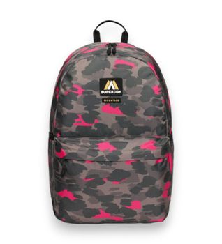 Superdry para mujer. Y9110273A Mochila con parches Classic Montana gris (OSFA), Casual, Poliéster