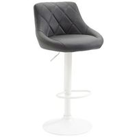 taburete de bar lazio simil cuero gris 49x46x83 cm clp