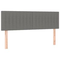 cabecero accesorio para dormir mueble de dormitorio 2 piezas 72 x 5 x 7888 cm tela gris oscuro tdl0206371