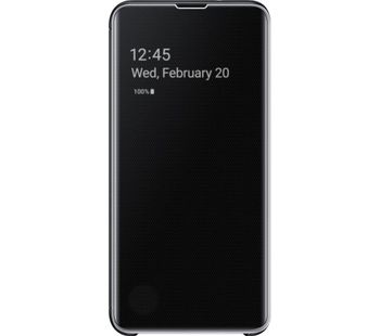 Galaxy S10e Plastic Clear View Case - Black, Black