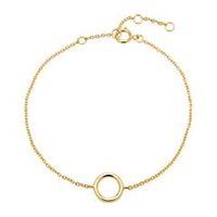 pulsera circular de plata 925 dorada