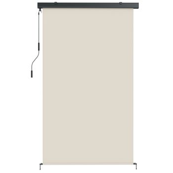 Outsunny Toldo enrollable sin cordón, toldo enrollable para exterior con protección UV y resistente al agua para porche, balcón o cenador, 250 x 160 cm, Blanco crema   Aosom España