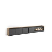 mueble tv benagalbon-02 con chimenea electrica y almacenaje