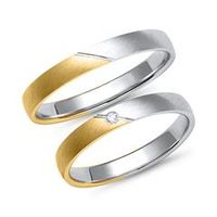alianzas de boda con diamantes de 3 mm de ancho