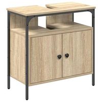gabinete de bano beige 60 x 30 x 60 cm madera de ingenieria vidaxl