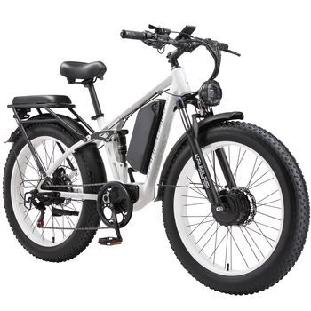 Bicicleta Eléctrica Kaijielaisi V3 Pro De Doble Motor, Neumáticos Anchos De 26