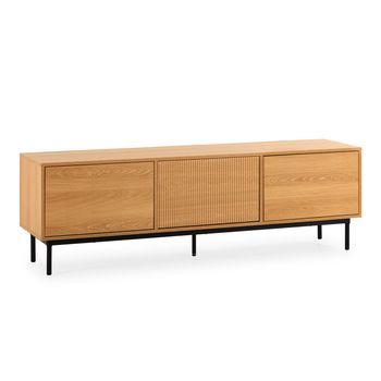 Mueble Tv Florida 3 Puertas Efecto Roble