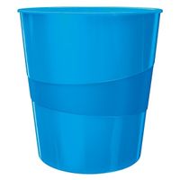 leitz 5278 wow papelera azul metalizado