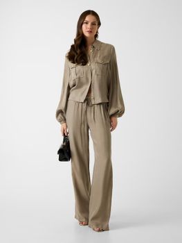 Pantalones Jogger De Pierna Acampanada De Twill