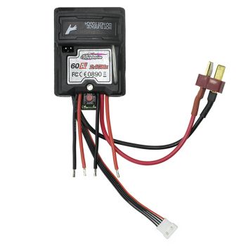 Controlador de velocidad con escobillas 60A 7.4V ESC para piezas de automóvil RC 9125 1/10 No.25-ZJ07N