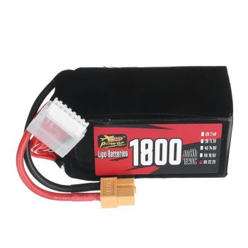 ZOP Power 22.2V 1800mAh 120C 6S Batería LiPo con conecto XT60 para dron RC