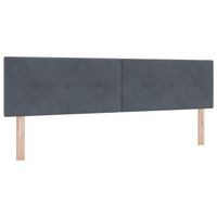 cabeceropanel de cabecero gris oscuro 180 cm terciopelo