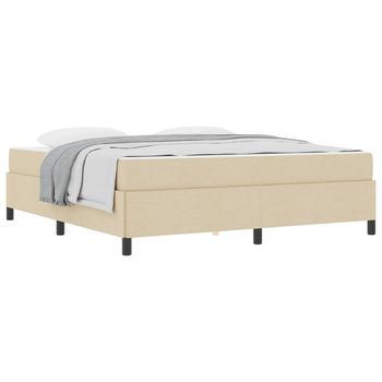 Cama Tapizada  200 X 180 Cm   - Crema