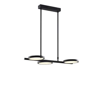 Lámpara de techo negra con led regulable de 3 luces