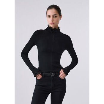 Liu Jo Jersey Jersey de cuello alto en lana con volantes para mujer