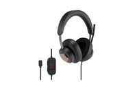 kensington auriculares h2000 con cable usb-c y microfono integrado compatibles con windows y mac instalacion rapida plug  play tecnologia de eliminacion de ruidos cable de 18 m k83451ww