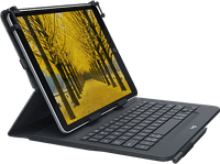funda con teclado - logitech universal folio qwerty tablets 9-10 pulgadas bluetooth ipad0sandroid resistente a salpicaduras pila 2 anos negro