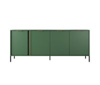 comoda lars 4d diseno moderno y acabado de alta calidad 203x40x82 cm verde  dorado