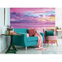 fotomural vinilo amanecer nubes rosadas 600 x 300 cm