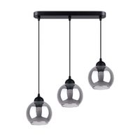 lampara de techo negro acero alt 117 cm