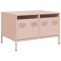 mueble para tv acero laminado en frio rosa 68x50x435 cm