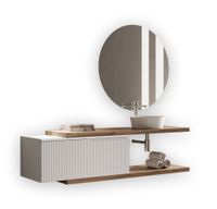 mueble de bano 5 piezas en mdf robleblanco mate