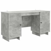 escritorio gris hormigon madera de ingenieria vidaxl